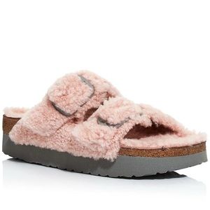 New Birkenstock Papillio Big Buckle Teddy Sandals Crystal Rose EU 39 / US 8.5